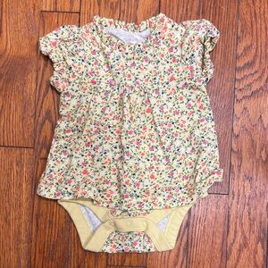 GAP Yellow Floral Baby Bodysuit